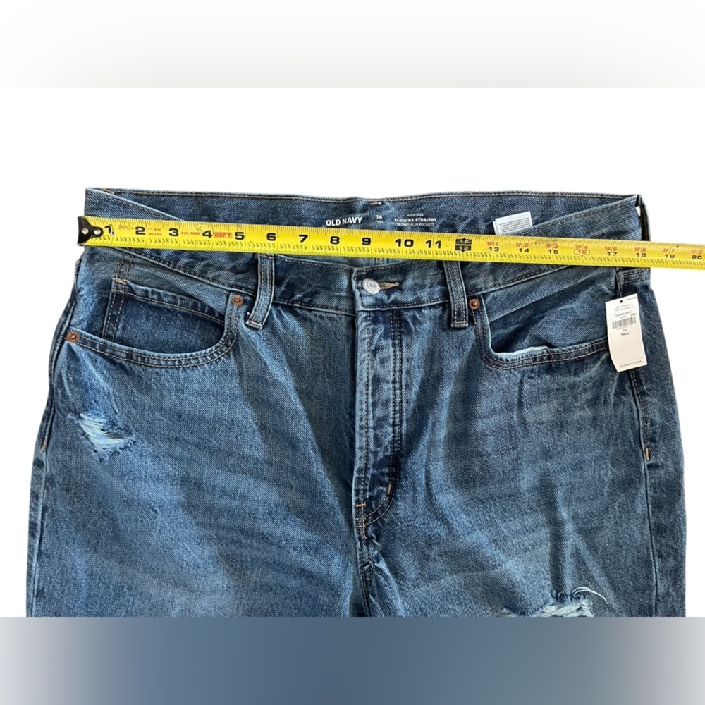 Old Navy High Rise Slouchy Straight Tall Jeans - Picture 8 of 10